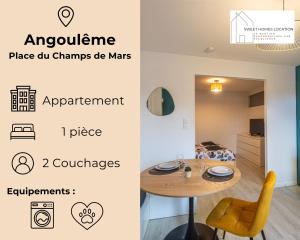 Appartements S1 SWEET HOMES Angouleme I Secteur Champs de Mars I Studio 2 couchages - Animaux acceptes : photos des chambres