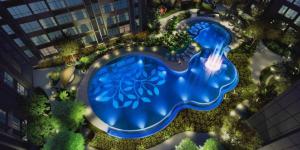 1 Room Cubic Botanical Swimming Pool Floor