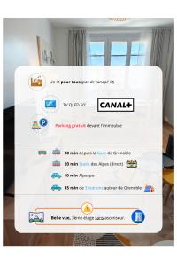 Appartements Spacieux T4 vue sur les Alpes : photos des chambres