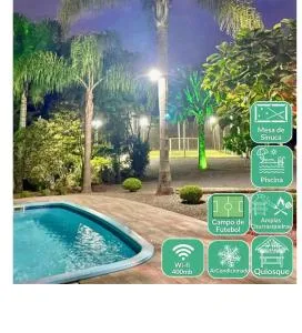 Fim de semana no Sítio, Campo de Futebol iluminado, Mesa de Sinuca, Piscina, Quiosque - Correia Pinto