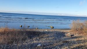 Kustnära hus med utsikt över havet och karlsöarna