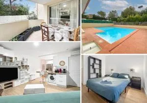 Balcon, parking, piscine et clim' à 2 pas du port Santa Lucia - 圣艾格夫