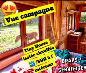 Baie Normandie Cottage Tiny House isolée , chauffée, 40min Mt St Michel 30min Mer Draps Serviettes - La Chaise-Beaudouin