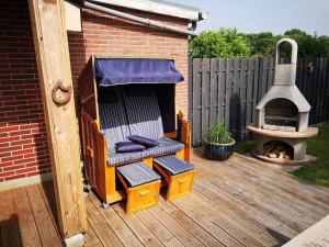 Ferienhaus Huus an`t Diek, Maisonette Wohnung in Deichnähe, Nähe Norddeich