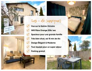 Appartements EDEN l Jardin, Bbq, Duplex l Parking Gratuit & Super Wifi l Vue Panoramique Sainte-Victoire : photos des chambres