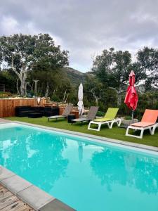 Maisons de vacances Maison Terra Bella, experience authentique en plein coeur du maquis, piscine : photos des chambres