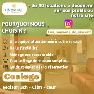 Maisons de vacances Coulege - Clim - Cour : photos des chambres