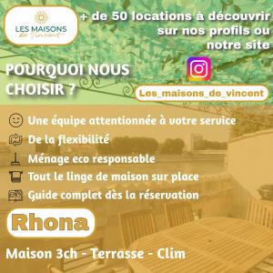 Maisons de vacances Rhona, Terrasse vue sur le Rhone : photos des chambres