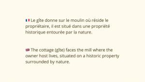 Maisons de vacances Gite du Moulin de Maitre Pierre : photos des chambres