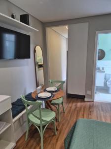 Studio na melhor praia de Santos