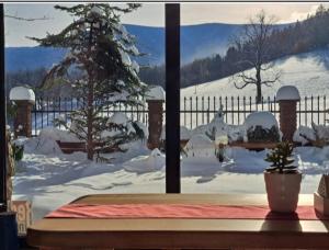 Gorski Widok Karpacz Apartamenty i Pokoje- Salon Kominkowy