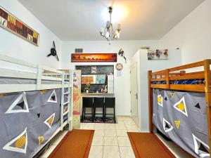 Bed in mixed room