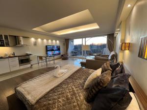 Sky-High Sauna Penthouse Retreat with City Views