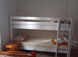 White Bunk Bed in dorm 5 from metro