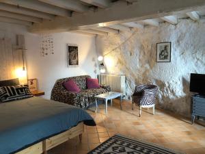 Appartements La grotte du pelerin - Appartement semi-troglodyte : photos des chambres