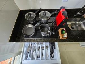 Flat Lindíssimo de 2qts uma esquina do Flamboyant Shopping 206