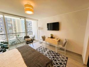 HOM I Comodo y Calido Dpto Studio en Santiago SR517