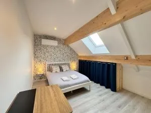 Chambres privées avec salle d'eau, clim, TV - Proche circuit - Campagne - 2p - Brette-les-Pins