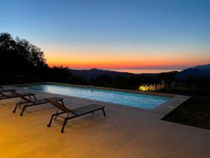Villas Maison de Maitre Albitru - Piscine - Vue Golfe St-Florent : photos des chambres