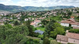 Chalets Maison bois vue Causse Larzac et viaduc : photos des chambres