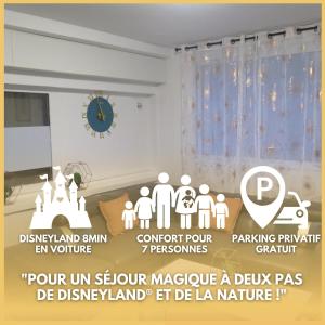 Appartements Le Refuge a 8min Disneyland - Parking - 6 personnes : photos des chambres