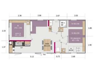 Campings Camping 4 etoiles - Piscine - efcfbi : photos des chambres