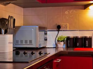 Vivid, Stylish, Central, Bold, Retro, Intimate, Red Accents, Striking Design, City Centre, 1BR