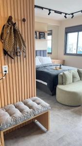 Studio Faria Lima 2104 com Ar Condicionado, WiFi, Academia