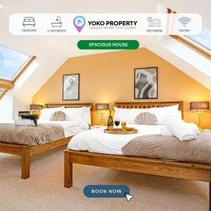 Exquisite 7 Bedroom 5 Bathroom House - Over 1900 sqft - Close to City Centre with Free Parking, Fast W-Fi and SmartTVs by Yoko Property - Upton