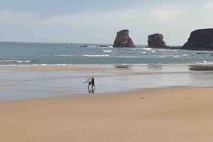 Maisons de vacances Bright T3 with ocean view and parking lot - Hendaye : photos des chambres