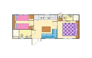 Feriendorf Le Tamerici Mobilehome Arno für 6 Personen