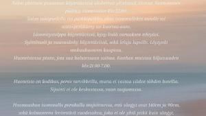 Rauhallinen kaksio, puusauna käytettävissä