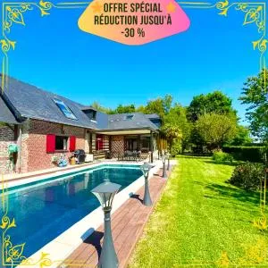 La Villa Normande - Piscine - Jaccuzzi encastré - WIFI Fibre - 6 chambres - 4 TV 4K - Jeux Enfants - Luxe - 弗尔黎祖