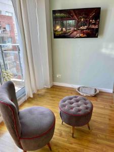 Studio en Palermo Hollywood con balcón y vista a plaza Mafalda