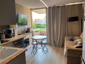 Appartements Joli studio mer balcon piscine parking prive : Studio