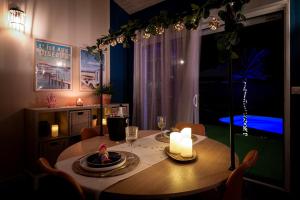 Logement romantique avec jacuzzi privatif