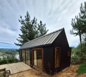Acuarela minicasas con piscina en Lago Vichuquen - Los Junquillos