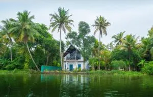 Lakefront 2BHK villa I Cozy A-frame balcony deck & BBQ grill - Mukkad