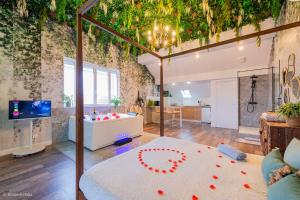 Appartements Le Nid d'Eliyah, suites avec jacuzzi 15min Disneyland Paris : photos des chambres