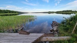House in the country near lake in Dalarna