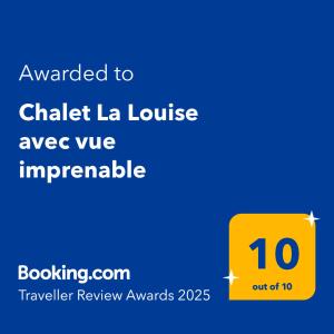 Chalet La Louise avec vue imprenable