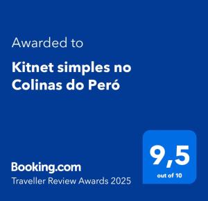 Kitnet simples no Colinas do Peró