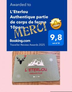 L’Eterlou Authentique partie de corps de ferme 10pers.