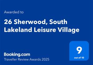 26 Sherwood, South Lakeland Leisure Village