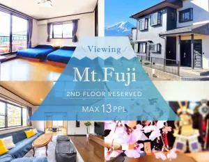 兜家-KabutoYa- Fuji from the room 3LDK100m2 11min walk from Kawaguchiko Station 2F private use Near Fujikyu Highland - 富士河口湖