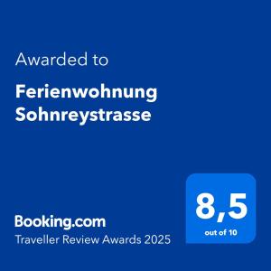 Ferienwohnung Sohnreystrasse