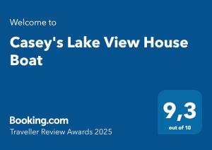 Caseys Lake View House Boat