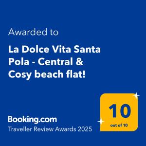 La Dolce Vita Santa Pola - Central & Cosy beach flat!