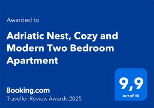 Adriatic Nest, Cozy and Modern Two Bedroom Apartment