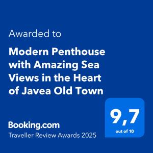 Modern Penthouse with Amazing Sea Views in the Heart of Javea Old Town